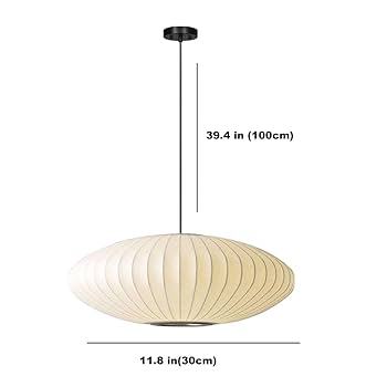 Zouuxn Mid Century Modern Pendant Light, 11.8in UFO Saucer